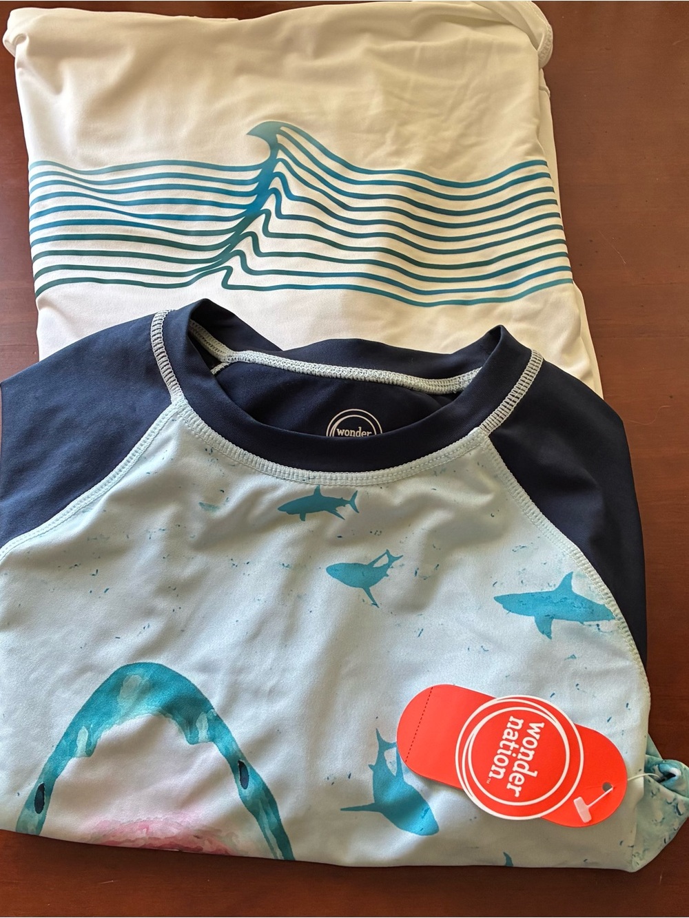 Two Wonder Nation Kids' Rash Guard Swim Tops size 18